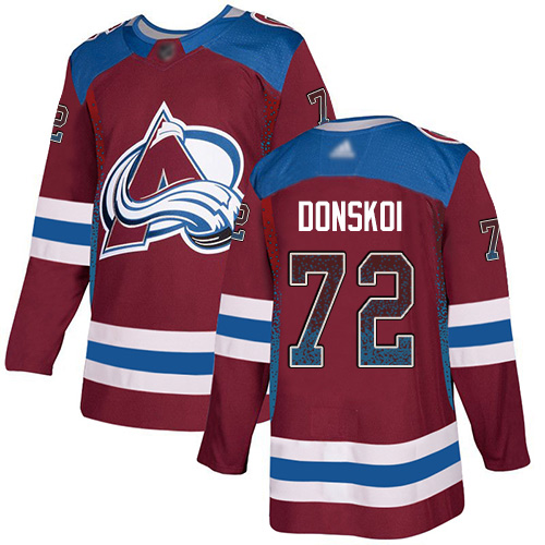 Adidas Colorado Avalanche Men 72 Joonas Donskoi Burgundy Home Authentic Drift Fashion Stitched NHL Jersey